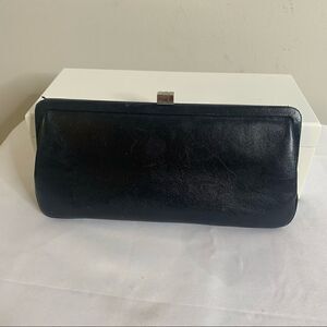 Lambertson Truex Black Leather Clutch